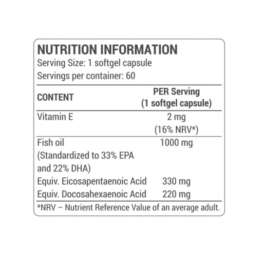 Dorian Yates Omega 3 60 Softgels Nutritivne