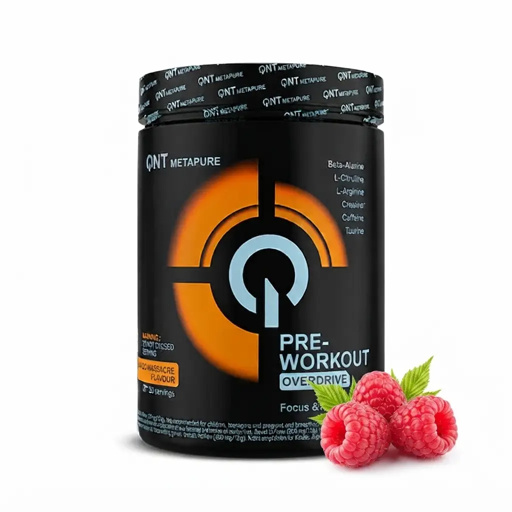 Pre-Workout Overdrive 390g 2 QNT Pre-Workout Overdrive 390 g ukus maline uz maline