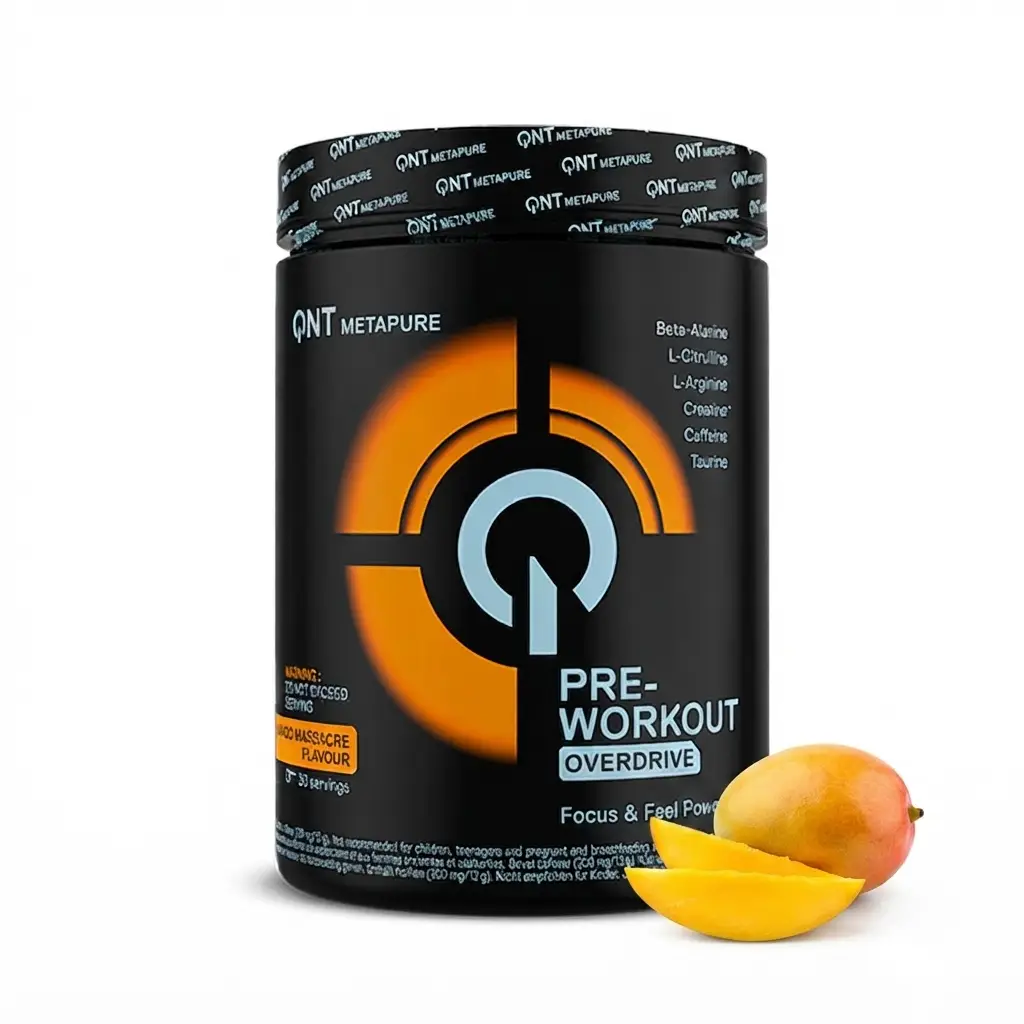 Pre-Workout Overdrive 390g 4 QNT Pre-Workout Overdrive 390 g ukus manga uz mango