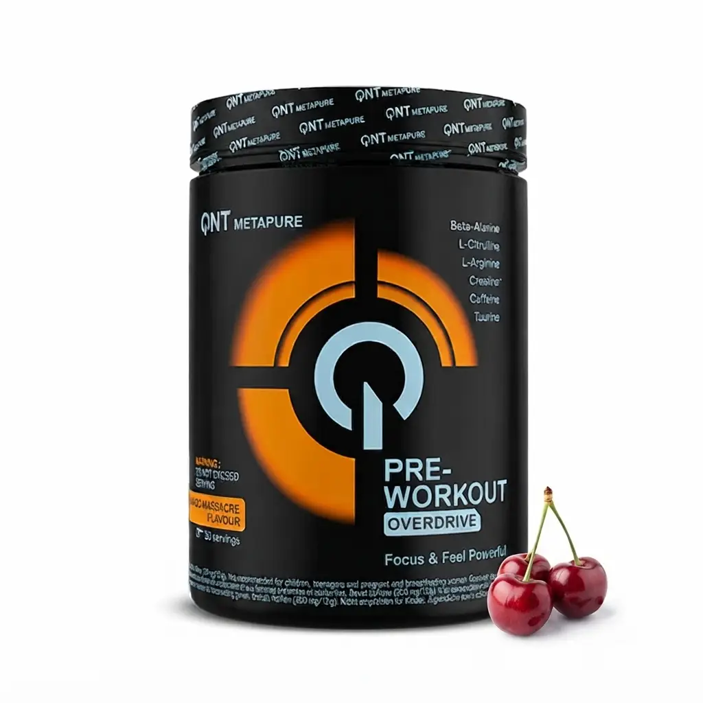 Pre-Workout Overdrive 390g 1 QNT Pre-Workout Overdrive 390 g ukus višnje uz višnje