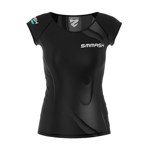 Woman Compression Top short - BUBBLE 1 Woman Compression Top short - BUBBLE