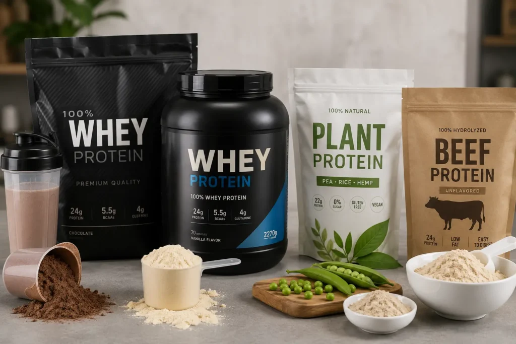 Proteini u prahu — sirutka, biljni i goveđi protein u različitim oblicima i pakovanjima
